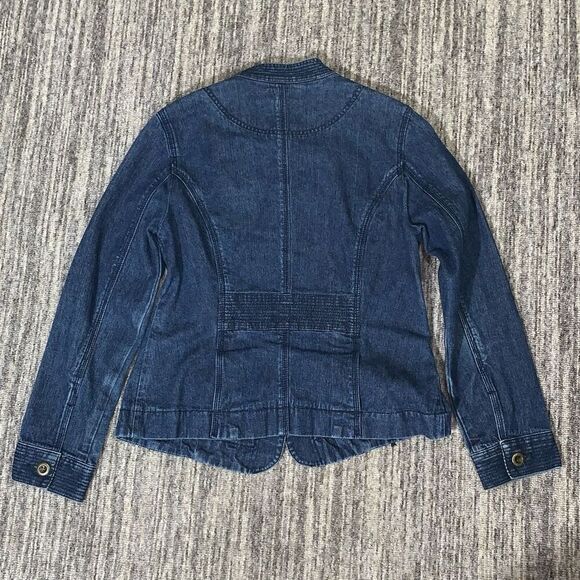 Charter Club Womens Size Petite Small‎ Button Front Denim Jacket Blue Pockets - Picture 5 of 5